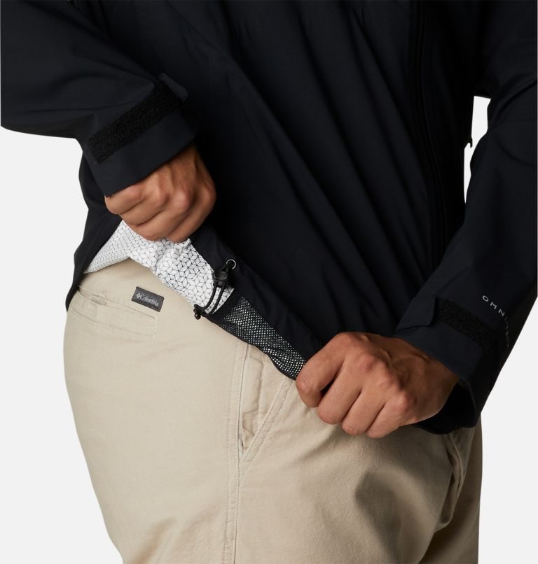Men's Columbia Omni-Tech Ampli-Dry Shell Jackets Black | Plus Size CA-S381C